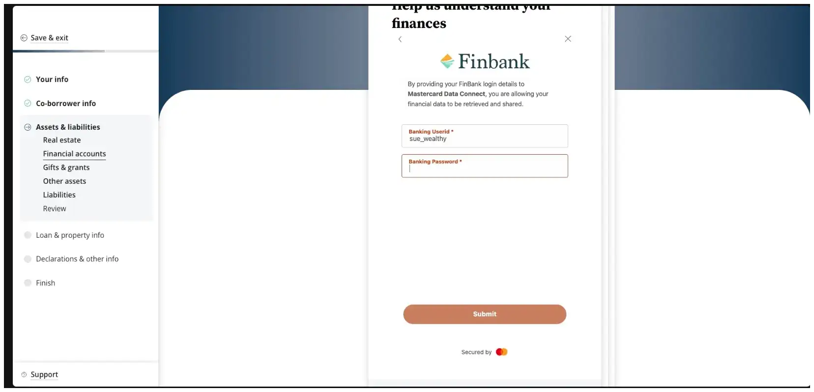 Connect financial accounts through Argyle's integration within nCino.